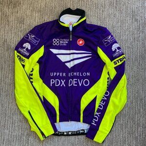 Men’s XS Castelli Soft Shell Long Sleeve Full Zip Cycling Jacket PDX Team Kit